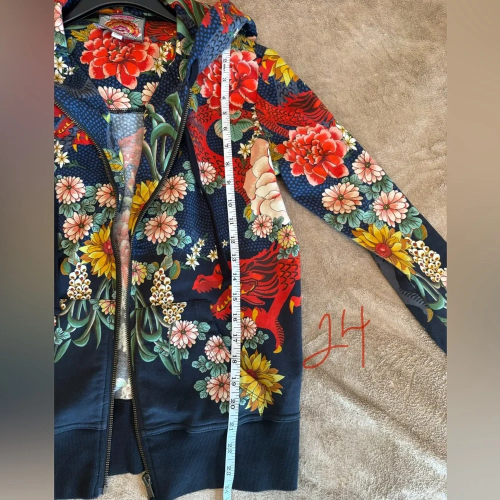 Johnny Was Dragona Modern Zip Up Hoodie Sold Out Online Size S - Picture 6 of 11